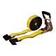 2" x 30' Ratchet Straps w/ flat hook, WLL 3,333 Trailer Tie Down - Yellow