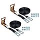 (2 Pack) 1" x 46' Center Ridge Strap with Ratchet & Keyhole Plates for Trailers- 1,000 lbs BS
