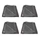 (4 Pack) 12'X26' Black 70 % Shade Mesh Tarp With Grommet - 6Oz Polyethylene