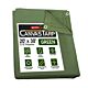 20' x 30' Green Canvas Tarp with Grommets - 21 MIL Thick (12 Oz Polyester)