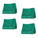 (4 Pack) 20' x 20' Green 70% Shade Mesh Tarps With Grommets - 6 Oz Polyethylene