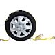 2 Inch x 10 ft. Over the Tire Ratchet Tie Down Strap with Wire Hooks and Rubber Blocks