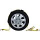 2 Inch x 9 ft. Over the Tire Ratchet Strap w/ Swivel J Hooks & Rubber Pads