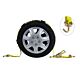 2 Inch x 12 ft. Over the Tire Ratchet Tie Down Strap w/ Swivel J Hooks & 3 Sliding Rubber Pads
