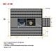 Airbag _ Parachute Fabric Ultra Light Lumber Tarp 24x27 (8_ Drop) - Black Dimension View-Mytee Products.