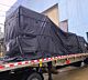 Airbag _ Parachute Fabric Ultra Light Lumber Tarp 24x27 (8_ Drop) - Black On Trailer Side Angle View-Mytee Products.