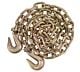 3/8" X 12' G70 Chain with Grab Hooks, WLL 6,600 lbs Top Close View-Mytee Products