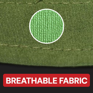 Breathable olive green canvas fabric