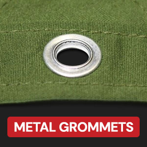 Rust resistant metal grommets