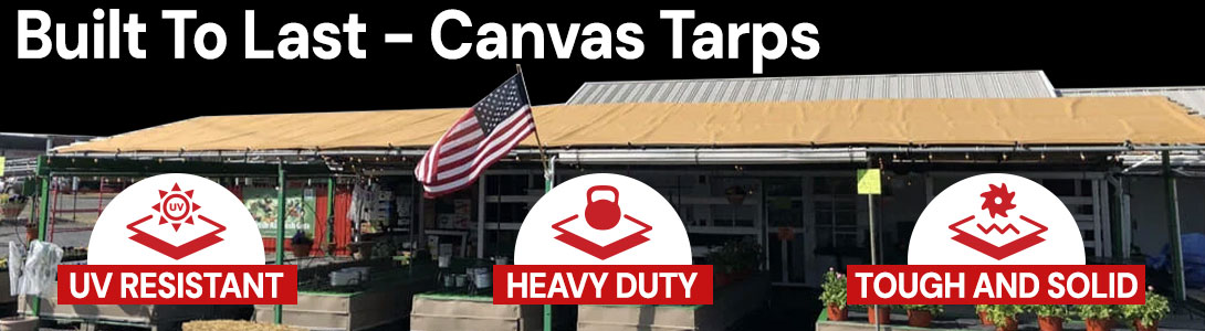 Heavy-duty waterproof canvas tarps