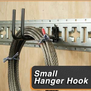 Horizontal and Vertical Cross Style E Track with Hook close - Mytee Products
