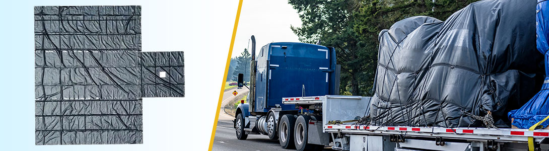 Lightweight tarp for heavy duty cargo