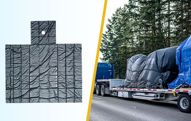 Lightweight tarp for heavy duty cargo