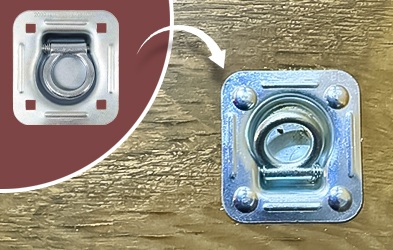 Recessed D-Ring with Backing Plate - Mytee Products