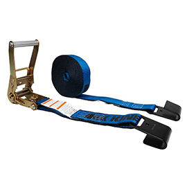 Blue 2″ x 30′ Kinedyne Ratchet Straps Flat Hook
