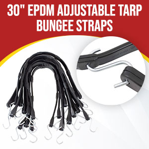 30'' adjustable EPDM tarp straps for cargo