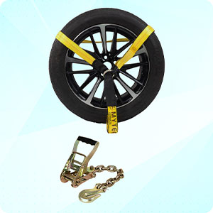 2"x12' Side Mount Wheel Net with Ratchet and Chain Anchor