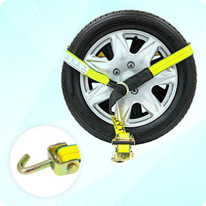 2"x10' Side Mount Wheel Net with Ratchet & Swivel J Hook