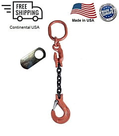 Chain Sling G100 1-Leg with Adjuster, Clevis Sling Hook w/ Latch